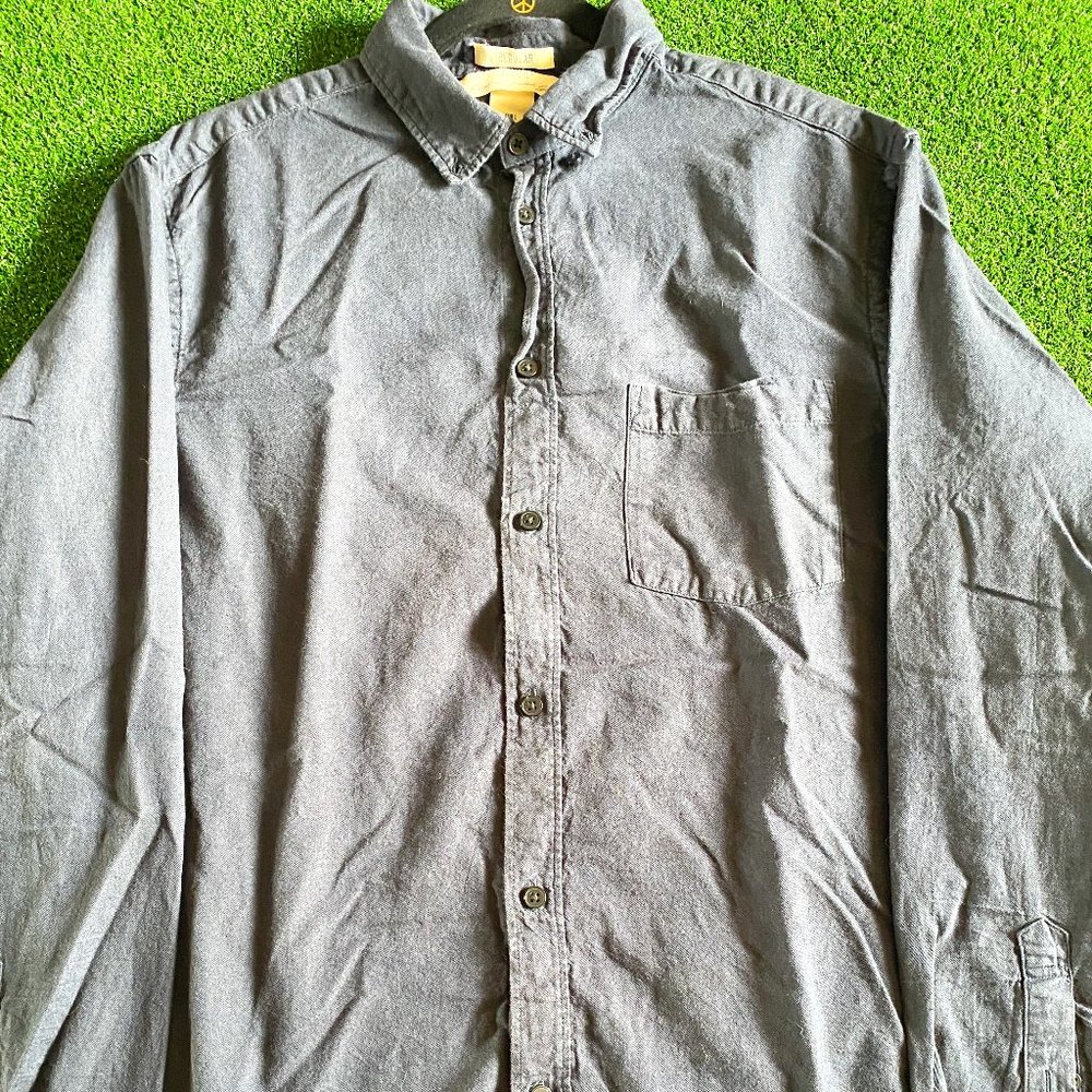 H&M Dark Blue Long Sleeve Button Down Size L